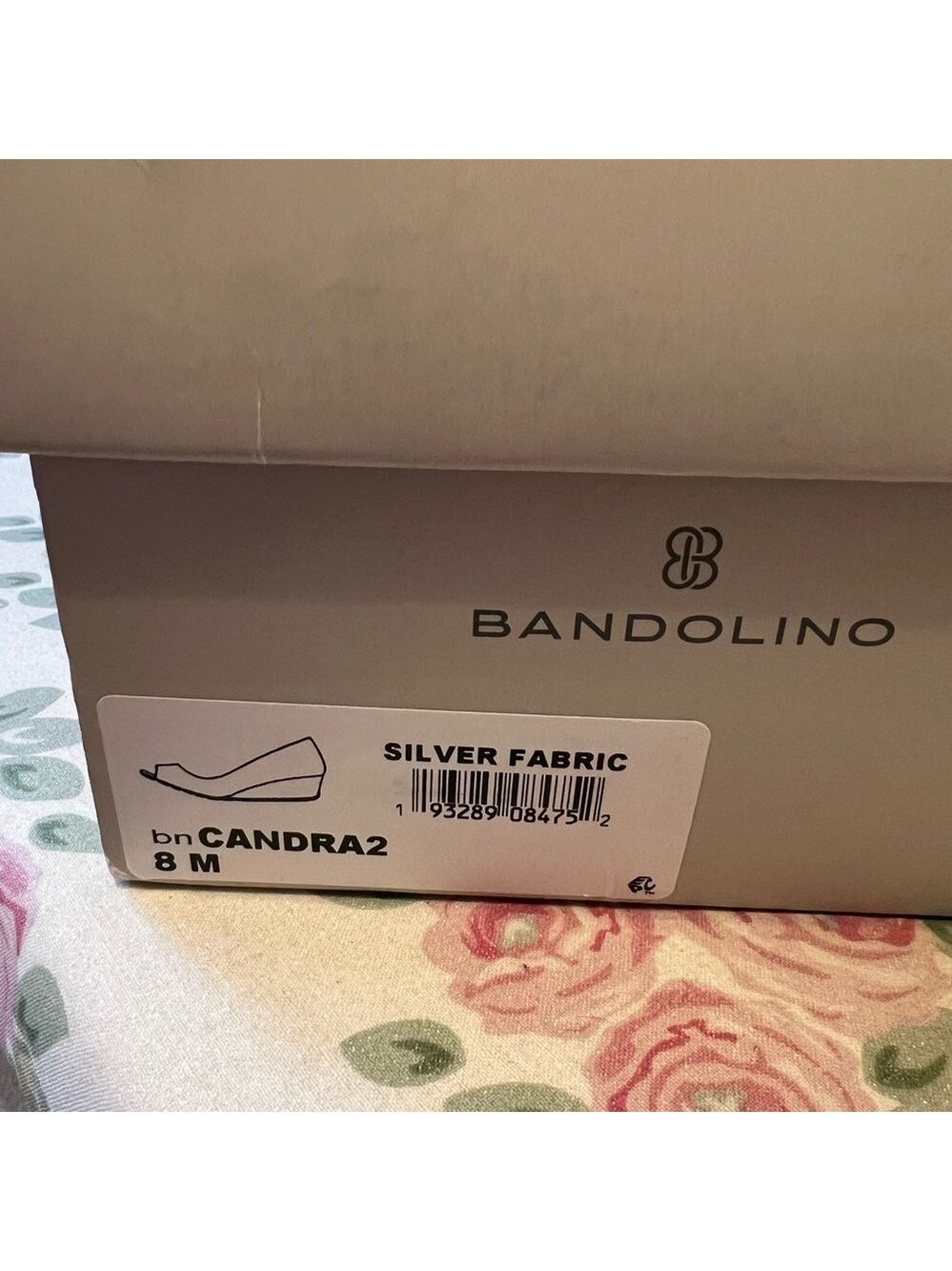 Bandolino Women's Candra Peep Toe Wedge Dress Pumps 8M Silver - Picture 5 of 8